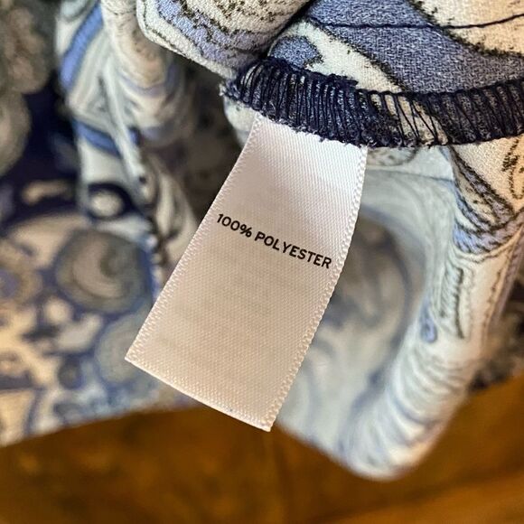 Susina Sz S Blue Paisley Sleeveless Casual Tank Summer Flowy Relaxed Dress - Picture 7 of 7